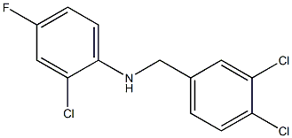 2-chloro-N-[(3,4-dichlorophenyl)methyl]-4-fluoroaniline 结构式