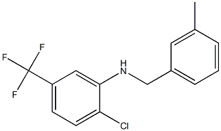 2-chloro-N-[(3-methylphenyl)methyl]-5-(trifluoromethyl)aniline 结构式