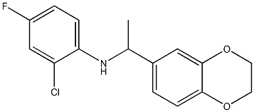 2-chloro-N-[1-(2,3-dihydro-1,4-benzodioxin-6-yl)ethyl]-4-fluoroaniline 结构式