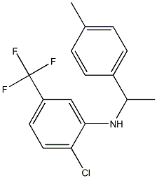 2-chloro-N-[1-(4-methylphenyl)ethyl]-5-(trifluoromethyl)aniline 结构式