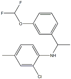 2-chloro-N-{1-[3-(difluoromethoxy)phenyl]ethyl}-4-methylaniline 结构式