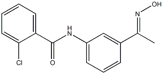 2-chloro-N-{3-[(1E)-N-hydroxyethanimidoyl]phenyl}benzamide 结构式