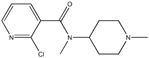 2-chloro-N-methyl-N-(1-methylpiperidin-4-yl)pyridine-3-carboxamide 结构式