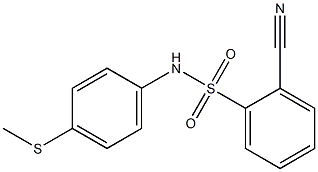 2-cyano-N-[4-(methylsulfanyl)phenyl]benzene-1-sulfonamide 结构式