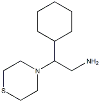 2-cyclohexyl-2-(thiomorpholin-4-yl)ethan-1-amine 结构式