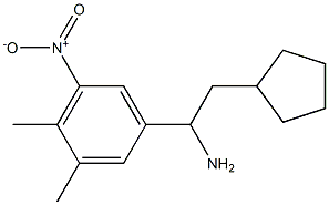 2-cyclopentyl-1-(3,4-dimethyl-5-nitrophenyl)ethan-1-amine 结构式
