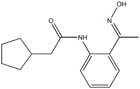 2-cyclopentyl-N-{2-[(1E)-N-hydroxyethanimidoyl]phenyl}acetamide 结构式