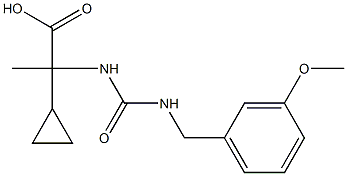 2-cyclopropyl-2-({[(3-methoxyphenyl)methyl]carbamoyl}amino)propanoic acid 结构式