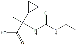 2-cyclopropyl-2-{[(ethylamino)carbonyl]amino}propanoic acid 结构式