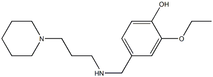 2-ethoxy-4-({[3-(piperidin-1-yl)propyl]amino}methyl)phenol 结构式