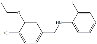 2-ethoxy-4-{[(2-iodophenyl)amino]methyl}phenol 结构式