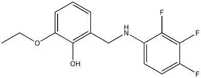 2-ethoxy-6-{[(2,3,4-trifluorophenyl)amino]methyl}phenol 结构式