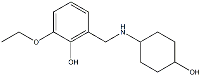 2-ethoxy-6-{[(4-hydroxycyclohexyl)amino]methyl}phenol 结构式