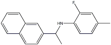 2-fluoro-4-methyl-N-[1-(naphthalen-2-yl)ethyl]aniline 结构式