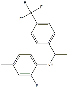 2-fluoro-4-methyl-N-{1-[4-(trifluoromethyl)phenyl]ethyl}aniline 结构式