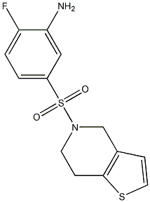 2-fluoro-5-{4H,5H,6H,7H-thieno[3,2-c]pyridine-5-sulfonyl}aniline 结构式