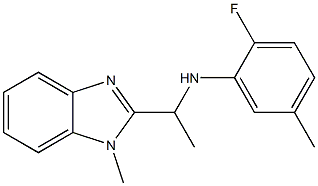 2-fluoro-5-methyl-N-[1-(1-methyl-1H-1,3-benzodiazol-2-yl)ethyl]aniline 结构式