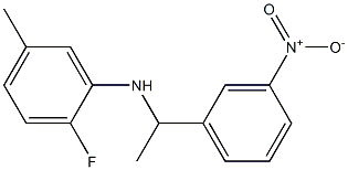 2-fluoro-5-methyl-N-[1-(3-nitrophenyl)ethyl]aniline 结构式