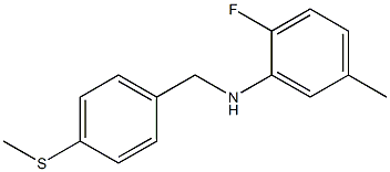 2-fluoro-5-methyl-N-{[4-(methylsulfanyl)phenyl]methyl}aniline 结构式