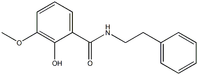 2-hydroxy-3-methoxy-N-(2-phenylethyl)benzamide 结构式