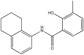 2-hydroxy-3-methyl-N-(5,6,7,8-tetrahydronaphthalen-1-yl)benzamide 结构式