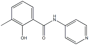2-hydroxy-3-methyl-N-(pyridin-4-yl)benzamide 结构式