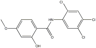 2-hydroxy-4-methoxy-N-(2,4,5-trichlorophenyl)benzamide 结构式