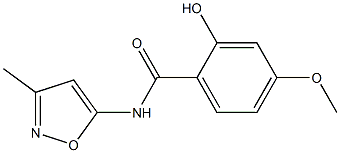 2-hydroxy-4-methoxy-N-(3-methyl-1,2-oxazol-5-yl)benzamide 结构式