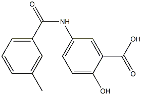 2-hydroxy-5-[(3-methylbenzoyl)amino]benzoic acid 结构式