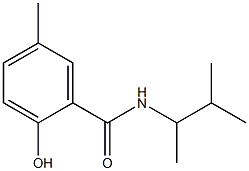 2-hydroxy-5-methyl-N-(3-methylbutan-2-yl)benzamide 结构式