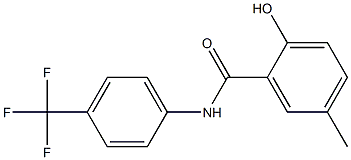 2-hydroxy-5-methyl-N-[4-(trifluoromethyl)phenyl]benzamide 结构式