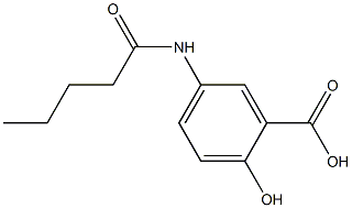 2-hydroxy-5-pentanamidobenzoic acid 结构式