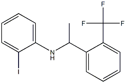 2-iodo-N-{1-[2-(trifluoromethyl)phenyl]ethyl}aniline 结构式