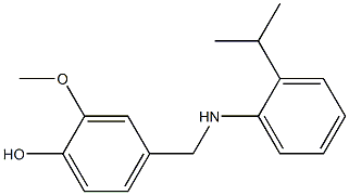 2-methoxy-4-({[2-(propan-2-yl)phenyl]amino}methyl)phenol 结构式
