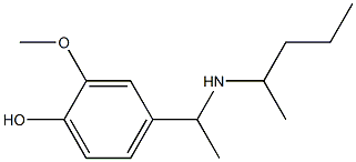 2-methoxy-4-[1-(pentan-2-ylamino)ethyl]phenol 结构式