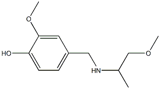 2-methoxy-4-{[(1-methoxypropan-2-yl)amino]methyl}phenol 结构式