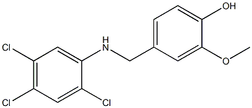 2-methoxy-4-{[(2,4,5-trichlorophenyl)amino]methyl}phenol 结构式