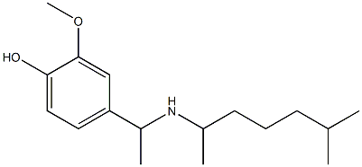 2-methoxy-4-{1-[(6-methylheptan-2-yl)amino]ethyl}phenol 结构式