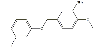 2-methoxy-5-(3-methoxyphenoxymethyl)aniline 结构式