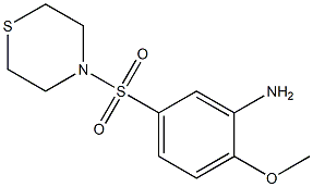 2-methoxy-5-(thiomorpholine-4-sulfonyl)aniline 结构式