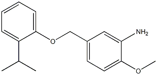 2-methoxy-5-[2-(propan-2-yl)phenoxymethyl]aniline 结构式