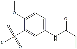 2-methoxy-5-propanamidobenzene-1-sulfonyl chloride 结构式