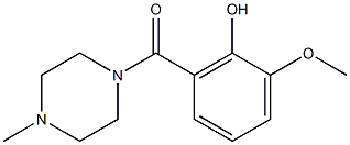 2-methoxy-6-[(4-methylpiperazin-1-yl)carbonyl]phenol 结构式