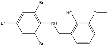 2-methoxy-6-{[(2,4,6-tribromophenyl)amino]methyl}phenol 结构式
