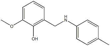 2-methoxy-6-{[(4-methylphenyl)amino]methyl}phenol 结构式