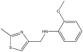 2-methoxy-N-[(2-methyl-1,3-thiazol-4-yl)methyl]aniline 结构式