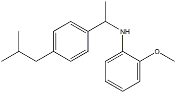 2-methoxy-N-{1-[4-(2-methylpropyl)phenyl]ethyl}aniline 结构式