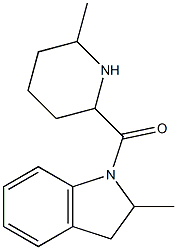 2-methyl-1-[(6-methylpiperidin-2-yl)carbonyl]indoline 结构式