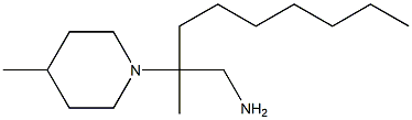 2-methyl-2-(4-methylpiperidin-1-yl)nonan-1-amine 结构式