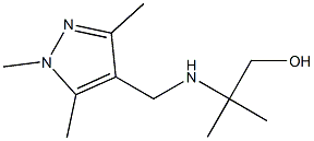 2-methyl-2-{[(1,3,5-trimethyl-1H-pyrazol-4-yl)methyl]amino}propan-1-ol 结构式